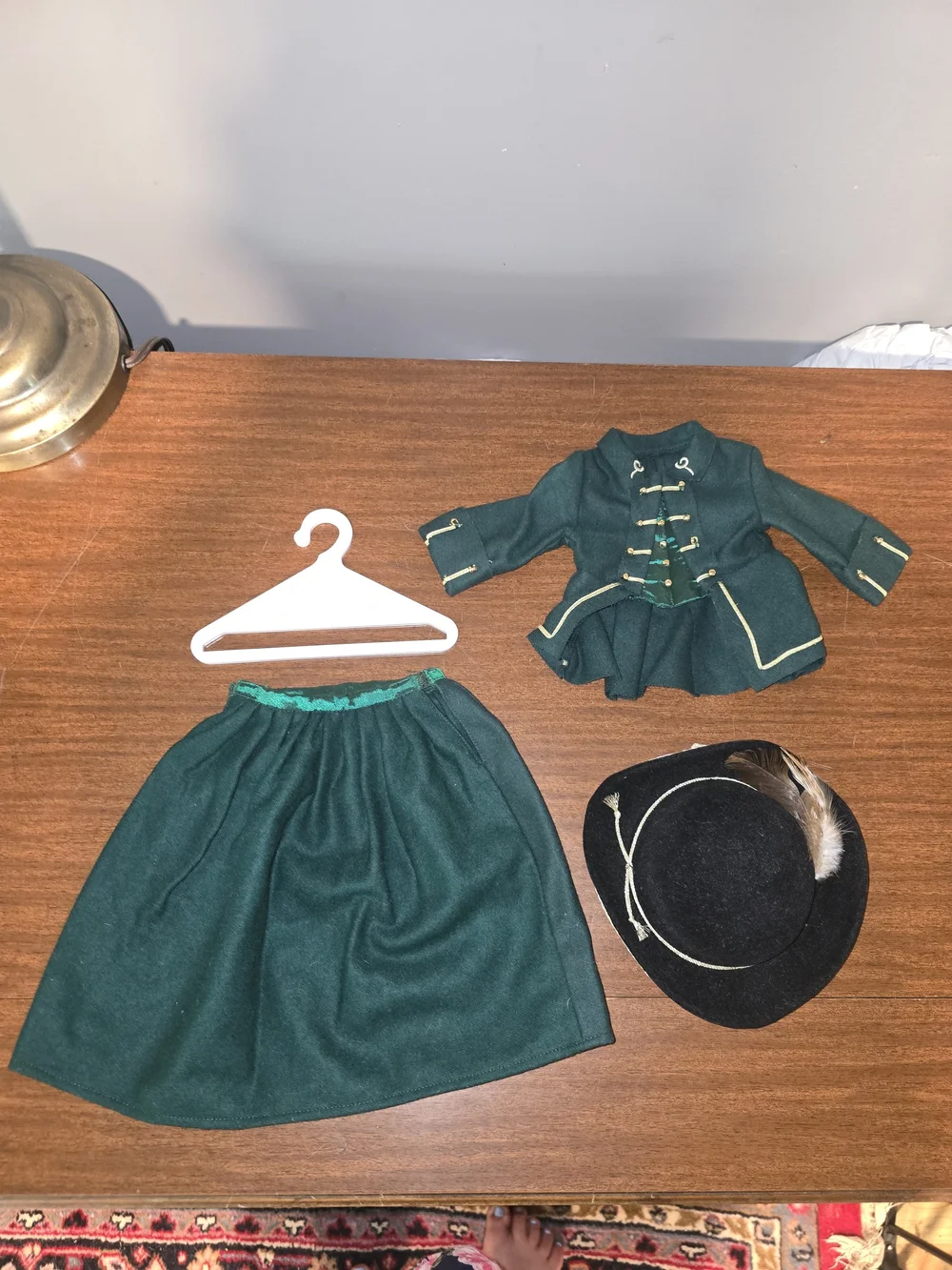 American Girl Felicity’s Retired Wool Green Riding Outfit